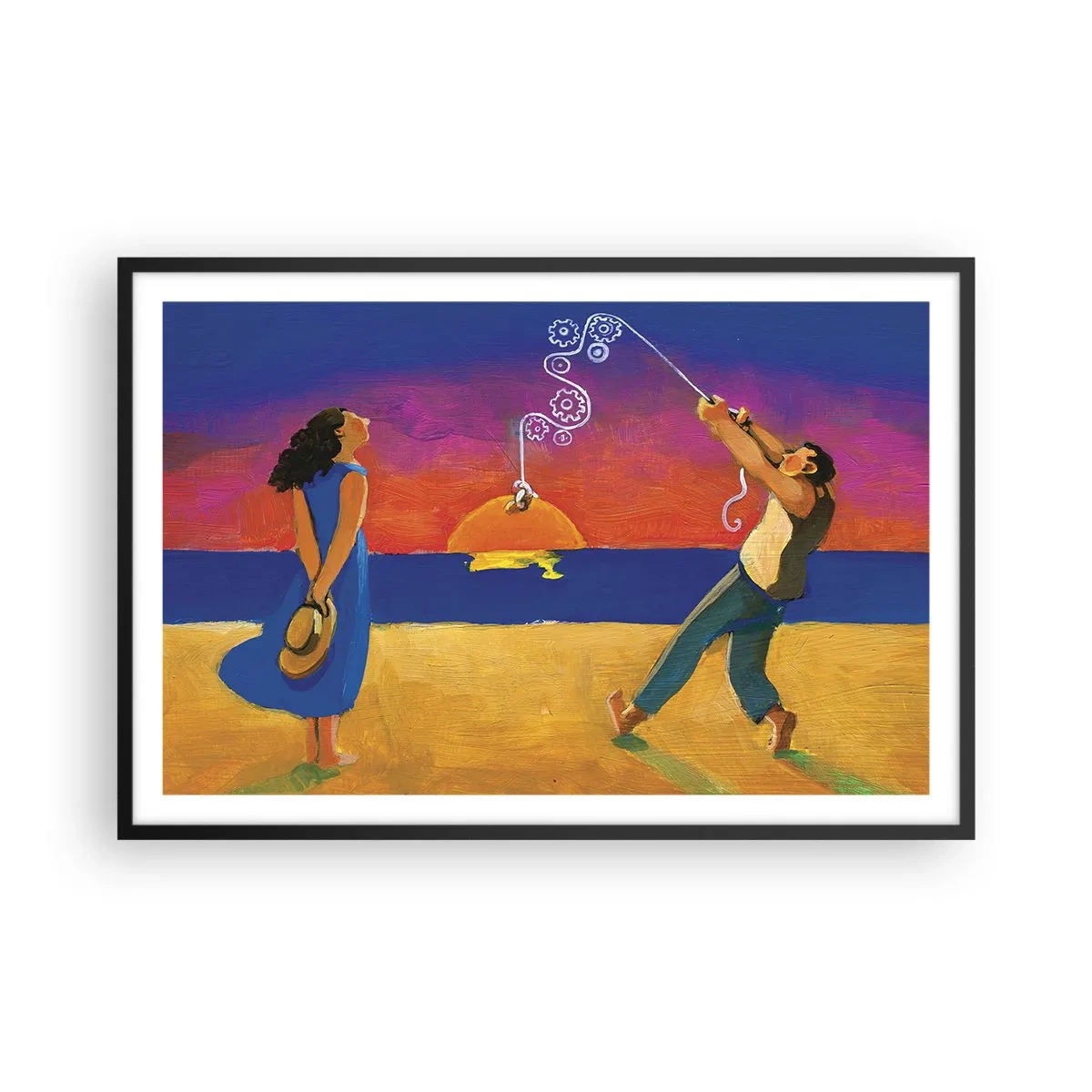 Poster in een zwarte lijst - Meer dan een sterretje uit de lucht - 91x61 cm