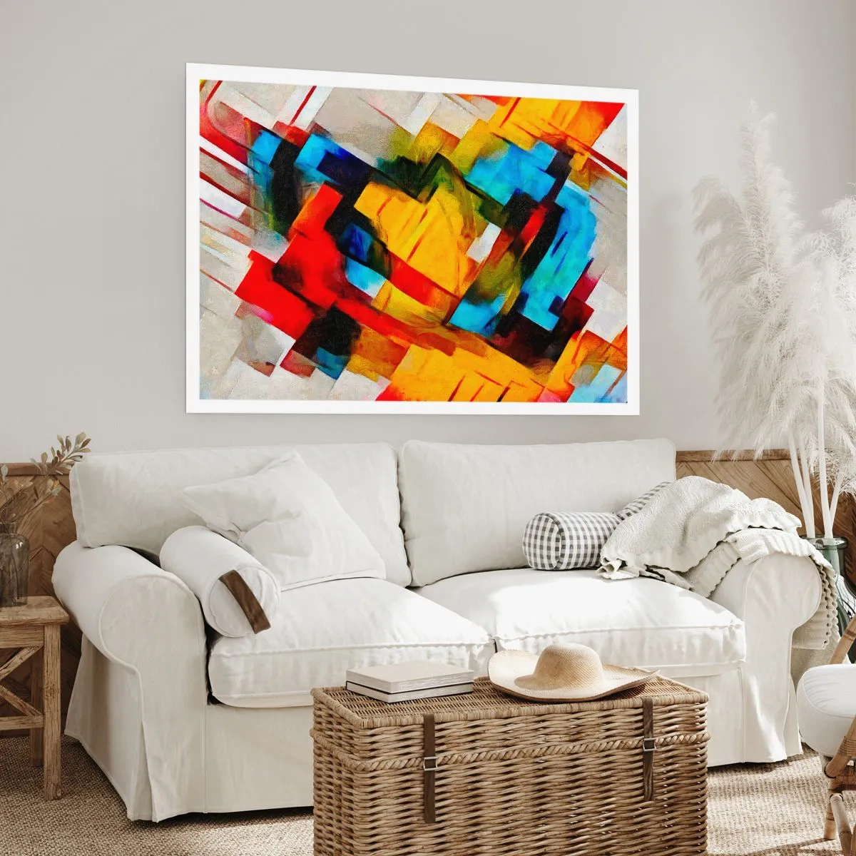 Poster - Een veelkleurig lagen koekje - 50x40 cm