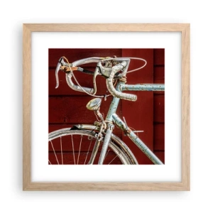 Een poster in een licht eiken lijst - Gecreëerd om te winnen - 30x30 cm