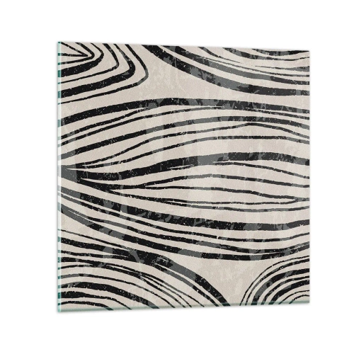 Schilderen op glas - Lijnoverstromingsvlakte - 70x70 cm