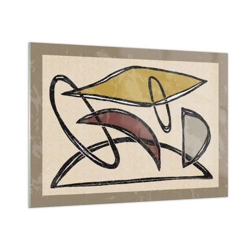 Schilderen op glas - Verticale en horizontale lijnen - 100x70 cm