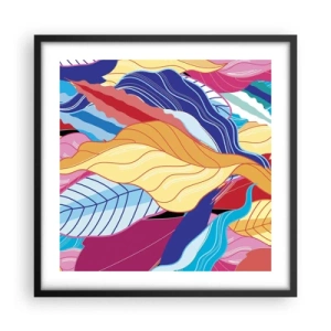 Poster in een zwarte lijst - Een kleurrijke puinhoop - 50x50 cm