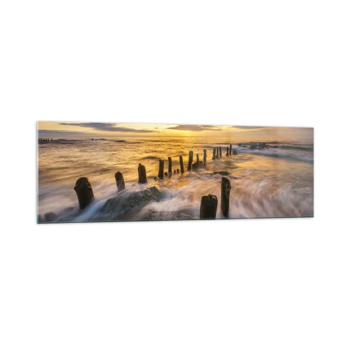 Schilderen op glas - De rauwe schoonheid van de Oostzee - 160x50 cm