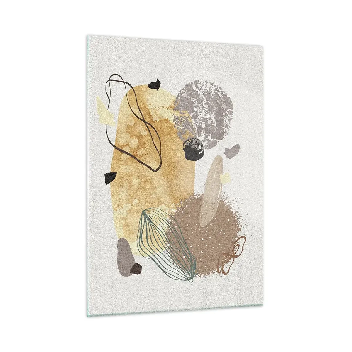 Schilderen op glas - Toegepaste plumcologie - 50x70 cm