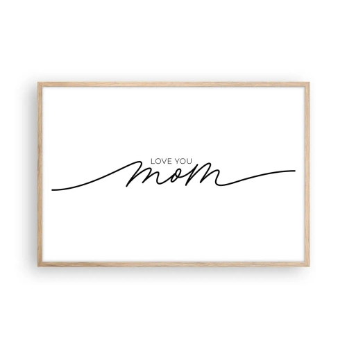 Een poster in een licht eiken lijst - Grote emotie - 91x61 cm