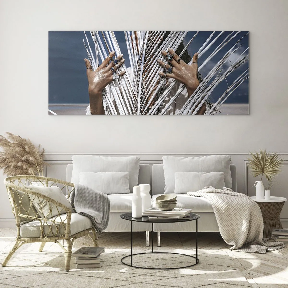 Schilderen op glas - Het meisje van de sjamaan? - 140x50 cm