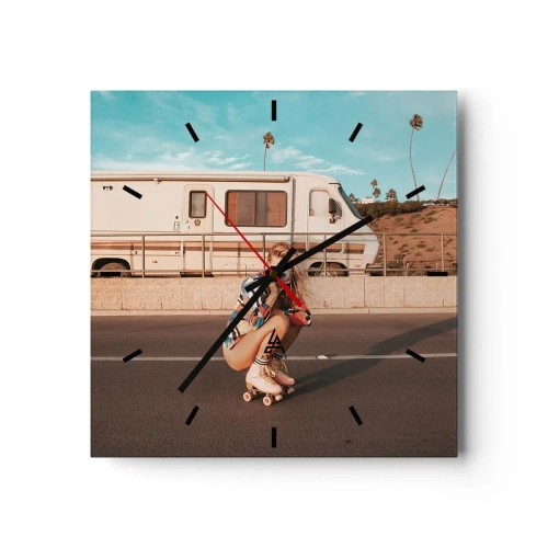 Wandklok - Klok - Lach alsjeblieft! - 30x30 cm