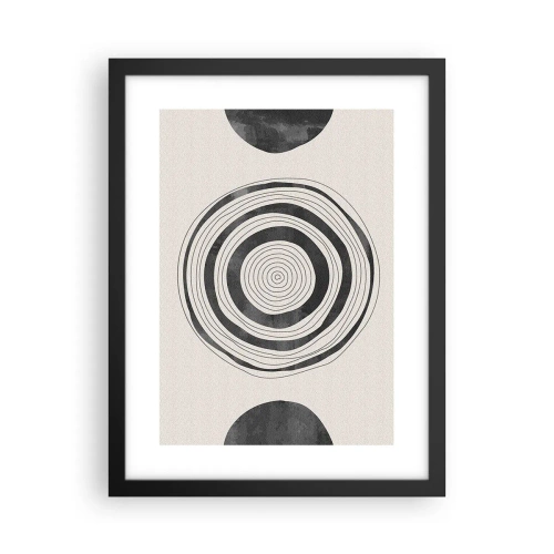 Poster in een zwarte lijst - Wat belangrijk is, is wat er tussenin zit - 30x40 cm