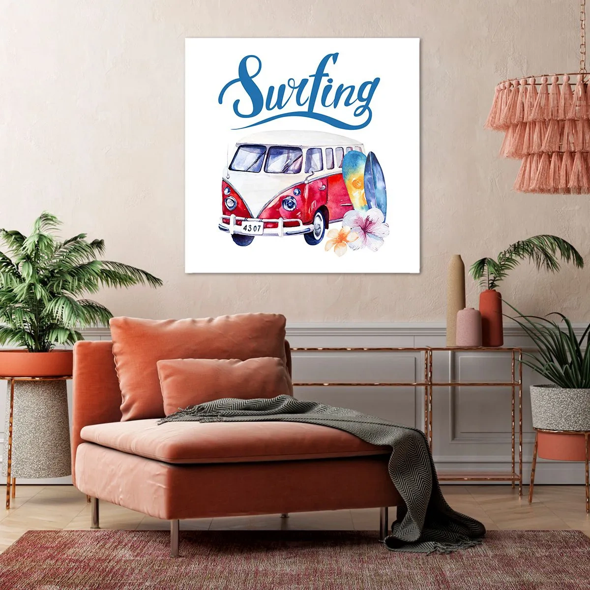 Schilderen op canvas - Komkommer - een klassieker voor een surfer - 40x40 cm