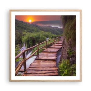 Een poster in een licht eiken lijst - Ongelooflijke schoonheid - 60x60 cm