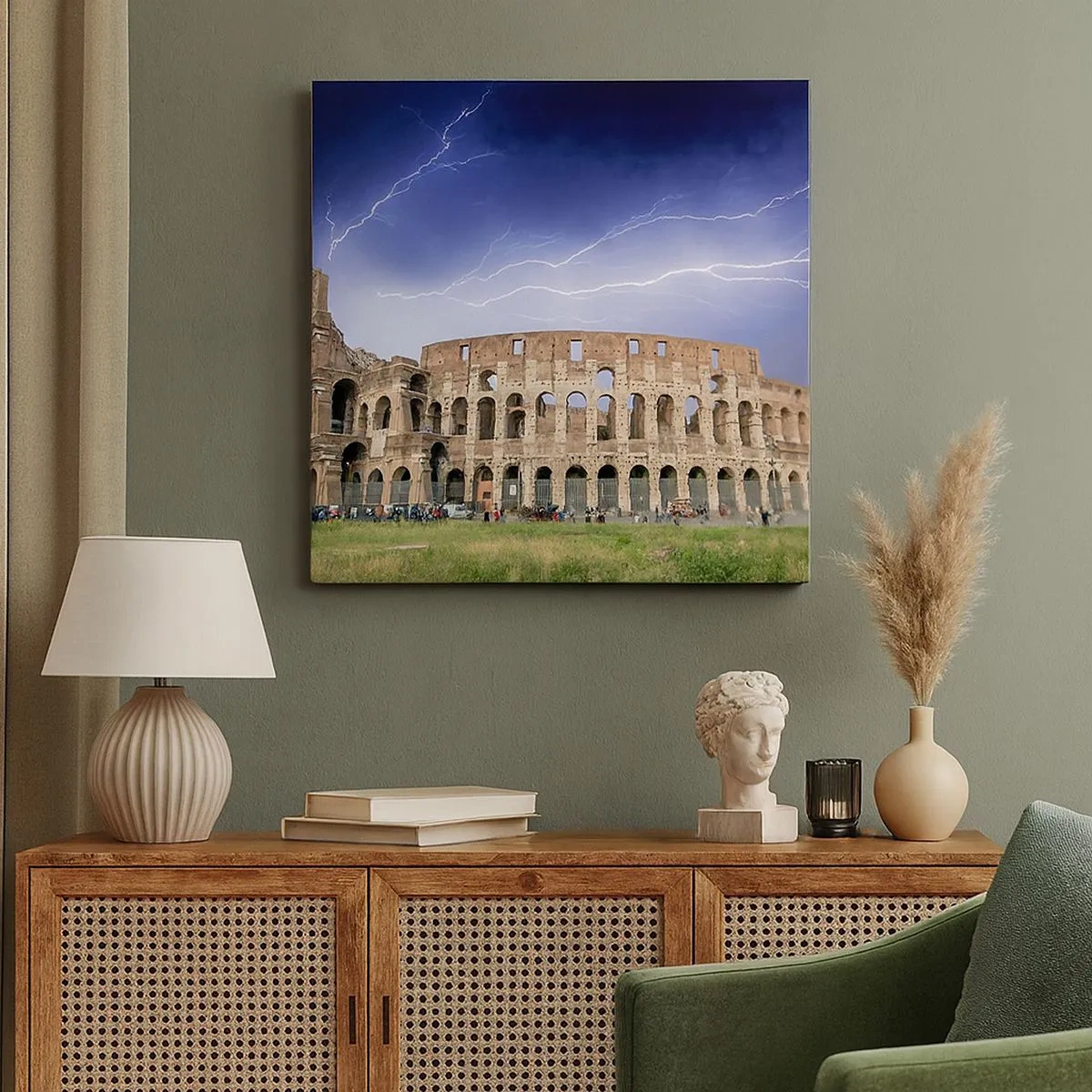 Schilderen op canvas - Strijd Arena - 30x30 cm