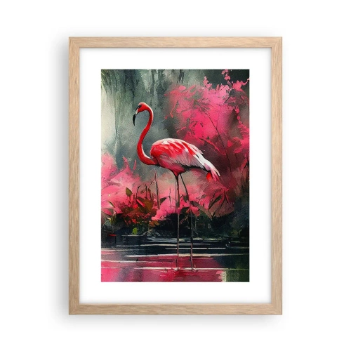 Een poster in een licht eiken lijst - Een les in natuurlijke gratie - 30x40 cm