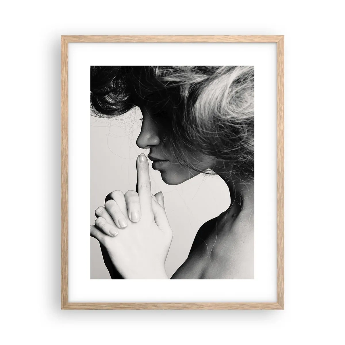 Een poster in een licht eiken lijst - Luisteren naar zichzelf - 40x50 cm
