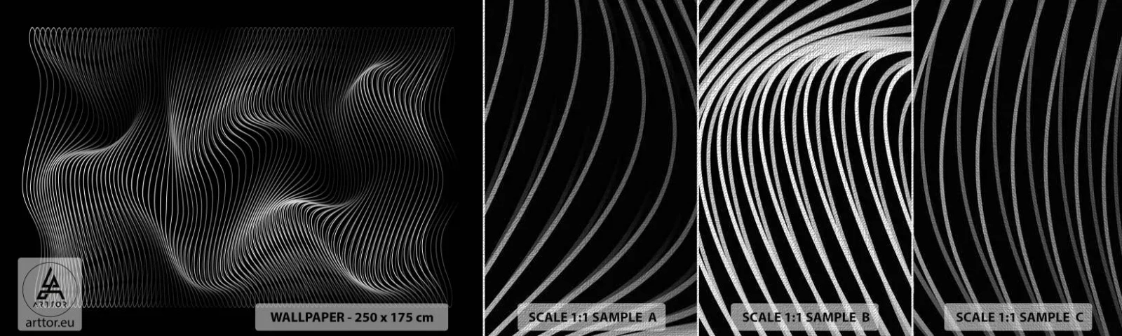 Fotobehang Monster Premium Canvas - Dans van licht in de ruimte - 3D, Lijnen, Modern - 100x30 cm