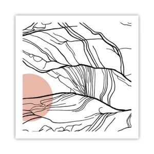 Poster - In een web van twijgen - 60x60 cm