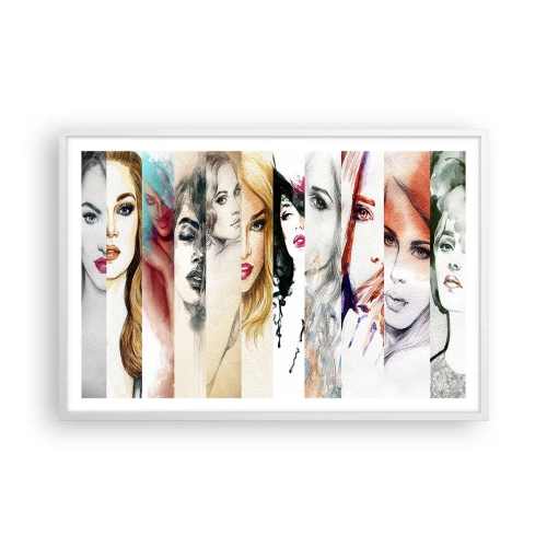 Poster in een witte lijst - En jij bent het altijd - 91x61 cm