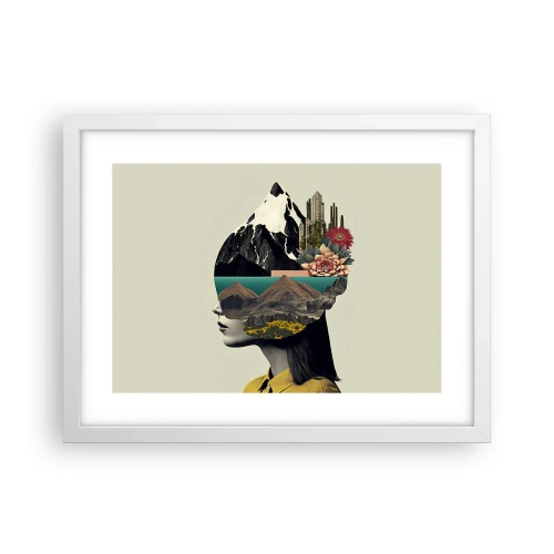 Poster in een witte lijst - Vrouw – altijd een mysterie - 40x30 cm