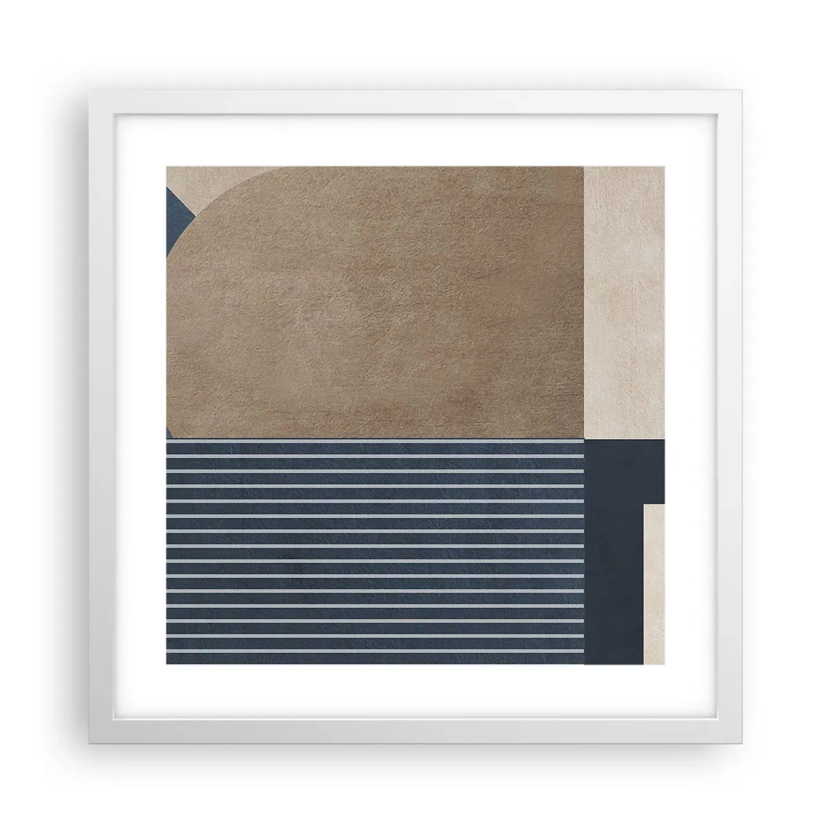 Poster in een witte lijst - Een compositie van eenvoud en rondheid - 40x40 cm