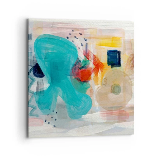 Schilderen op canvas - Kleurrijk spel - 70x70 cm