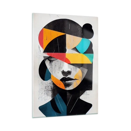 Schilderen op glas - Veelkleurig innenportret - 50x70 cm