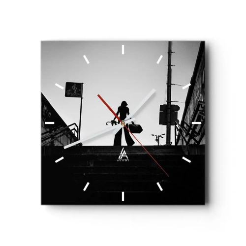 Wandklok - Klok - Stedelijk dwalen - 30x30 cm