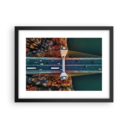 Poster in een zwarte lijst - BEYOND the waters, beyond the forest - 40x30 cm