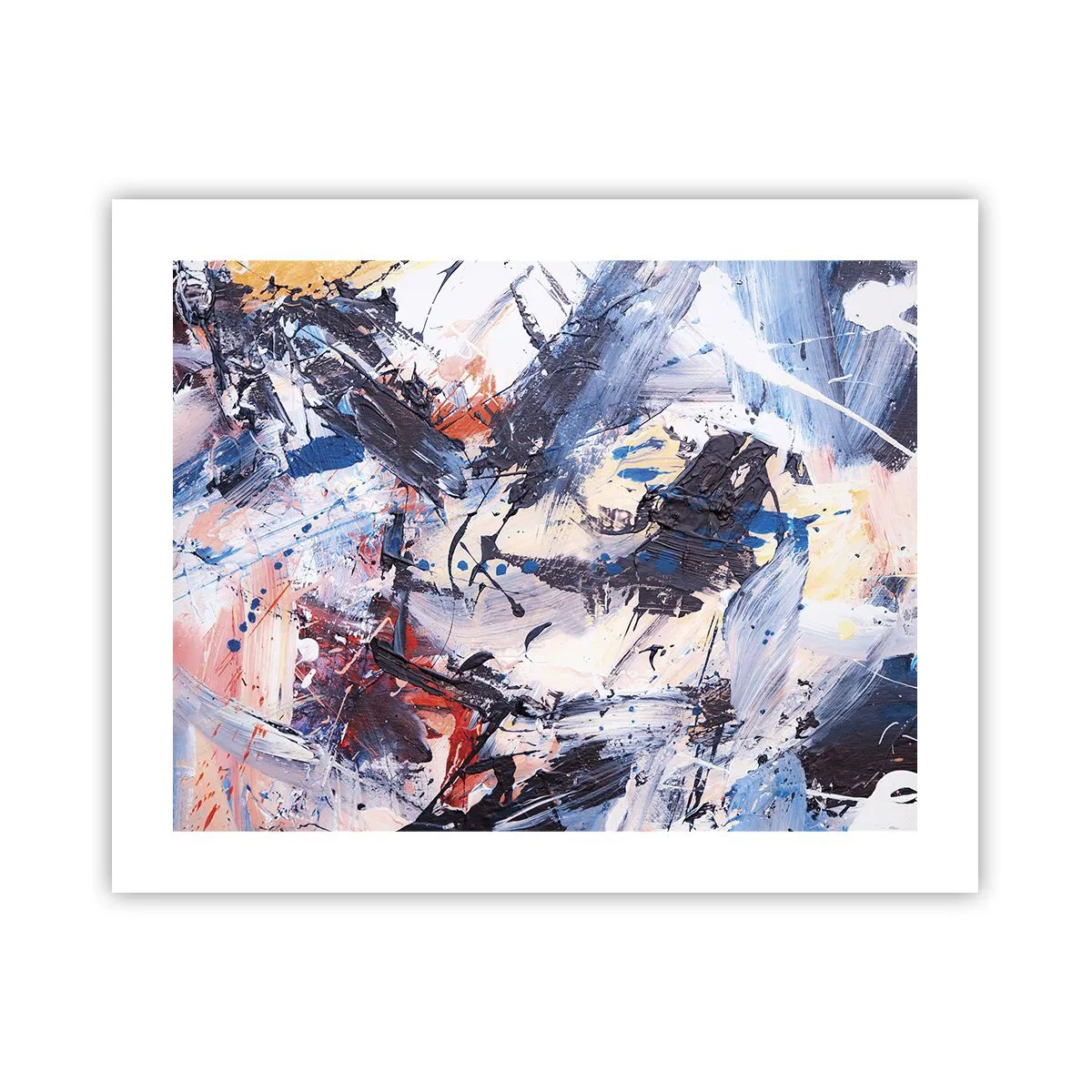 Poster - Gekke dans van abstractie - 50x40 cm