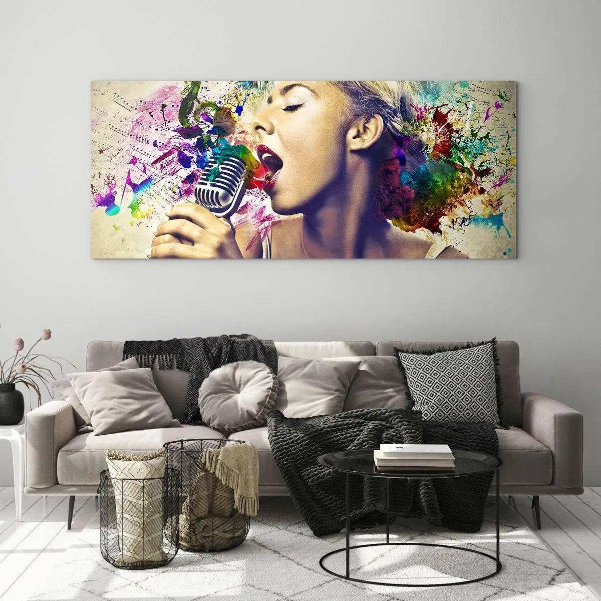 Schilderen op glas - Schilder de wereld met je stem - 160x50 cm