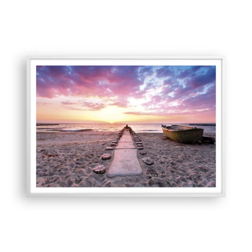 Poster in een witte lijst - Een moment van diepe ervaring - 100x70 cm