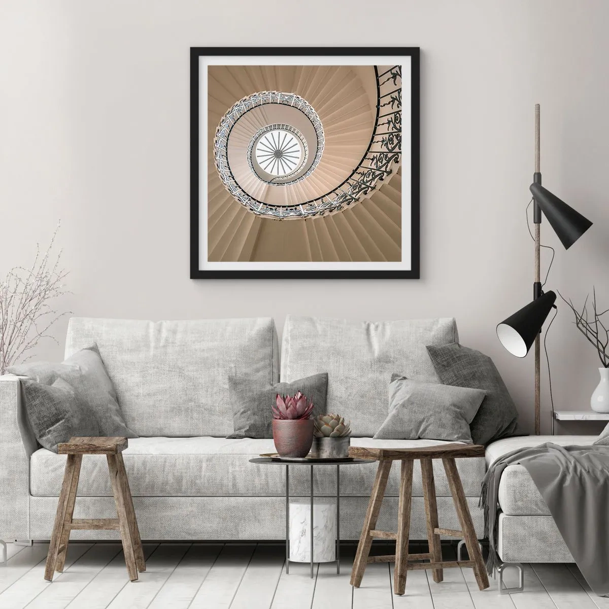 Poster in een zwarte lijst - Binnenin de schaal - 40x40 cm