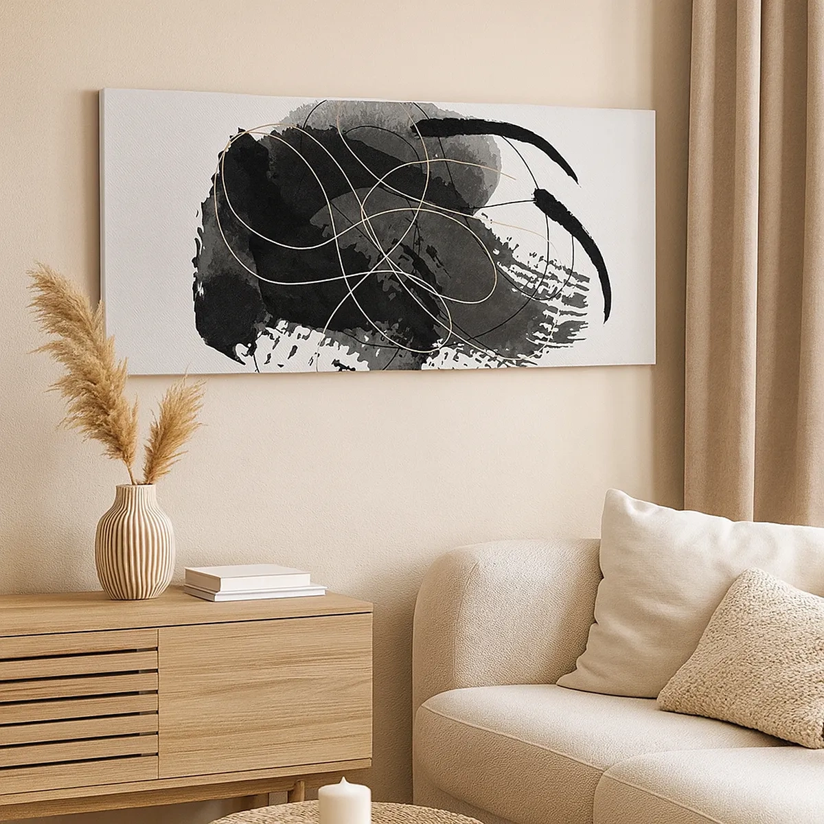 Schilderen op canvas - Gemaakt uit zwart - 30x30 cm