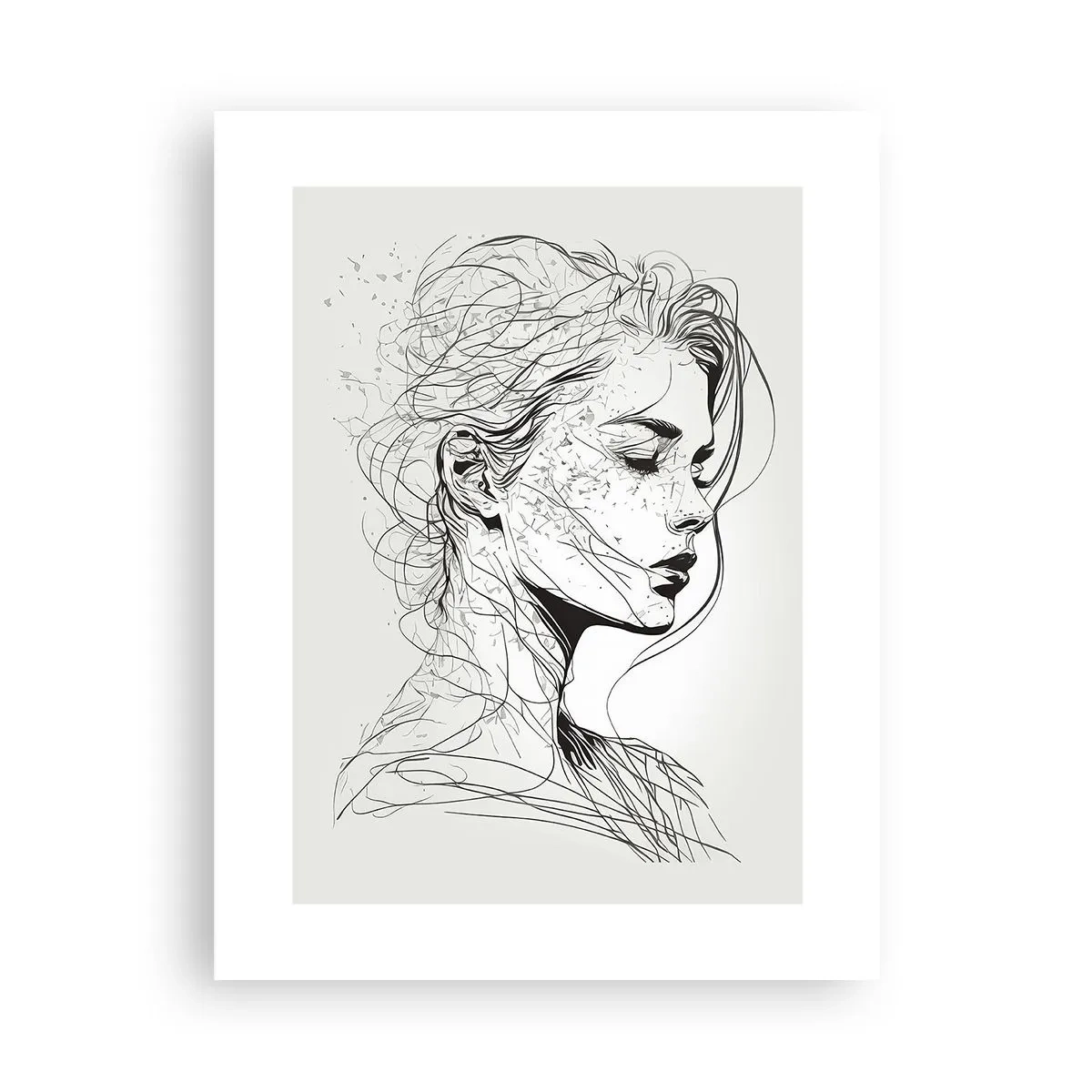 Poster - Portret in gedachten - 30x40 cm