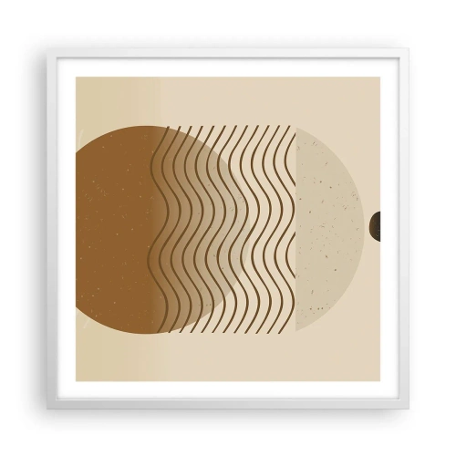 Poster in een witte lijst - Over de oorsprong van geometrische figuren - 60x60 cm