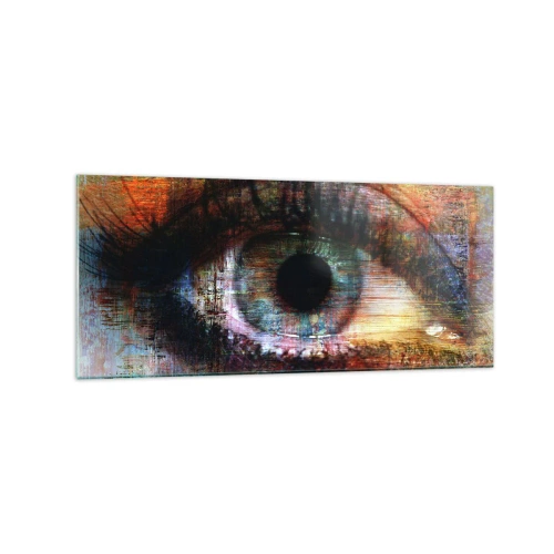 Schilderen op glas - Je kunt in de ziel kijken - 120x50 cm