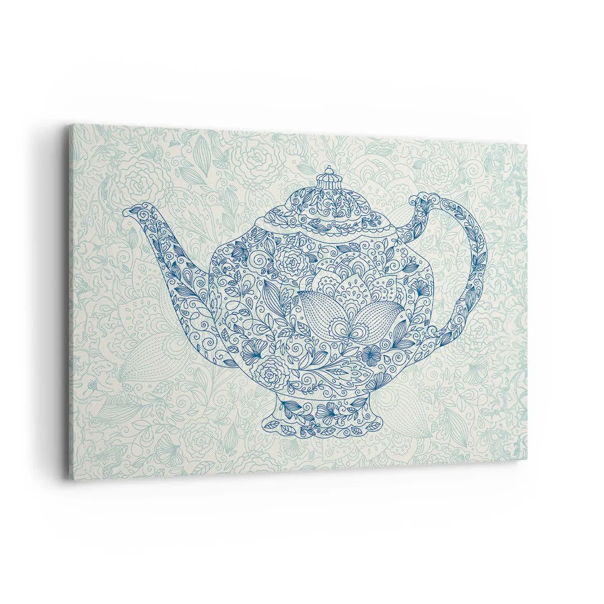 Schilderen op canvas - De charme van thee - 100x70 cm
