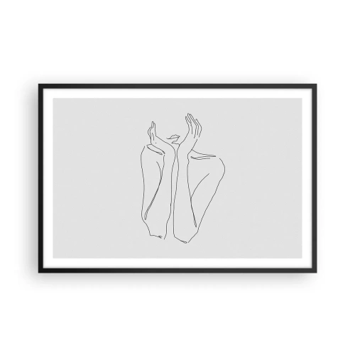 Poster in een zwarte lijst - Waar meisjes van dromen - 91x61 cm