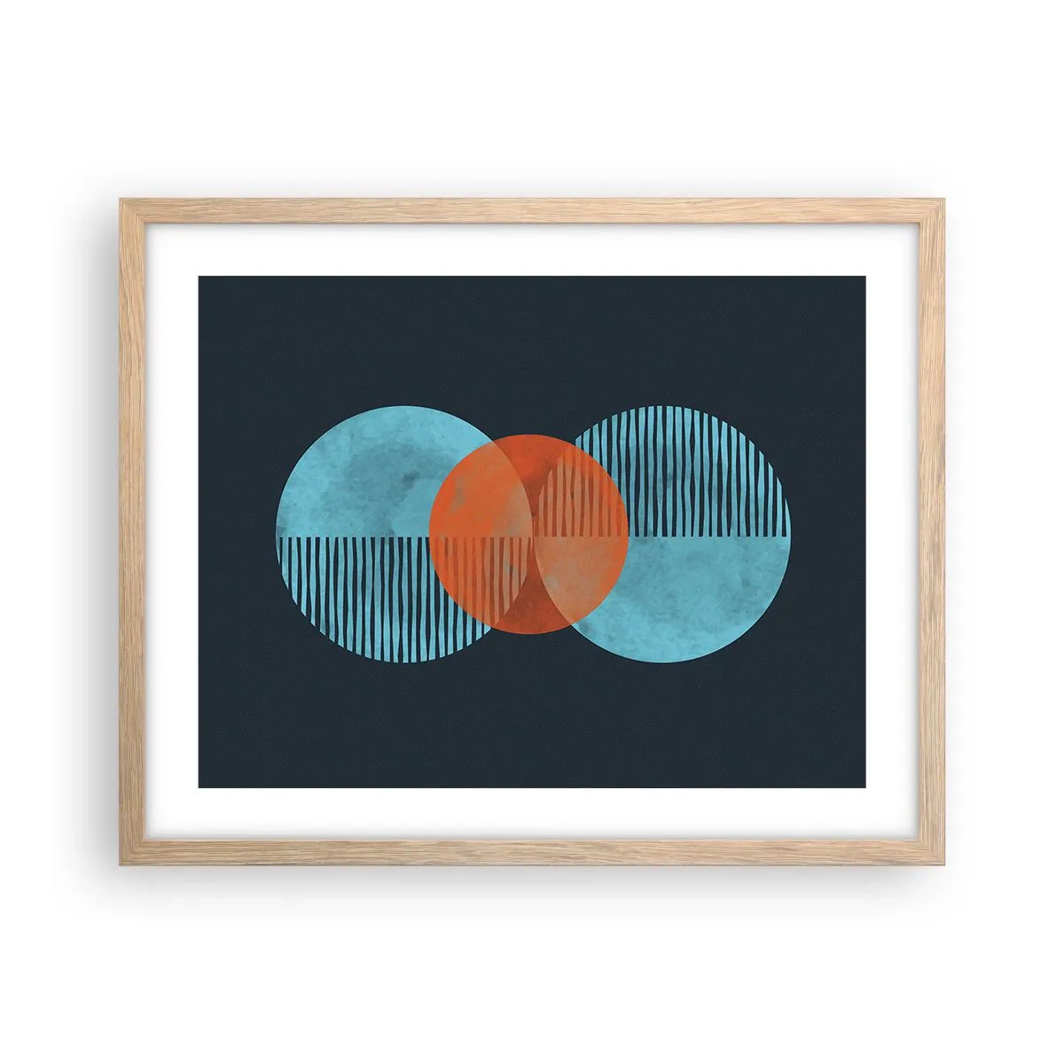 Een poster in een licht eiken lijst - Symmetrische compositie - 50x40 cm