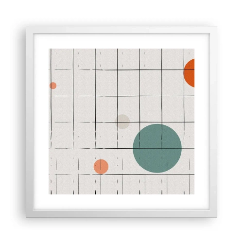 Poster in een witte lijst - Gevangen. Wij of zij? - 40x40 cm