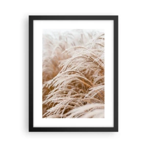 Poster in een zwarte lijst - Buig je neer voor de herfstzon - 30x40 cm