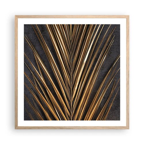 Een poster in een licht eiken lijst - Het goud van de tropen - 60x60 cm