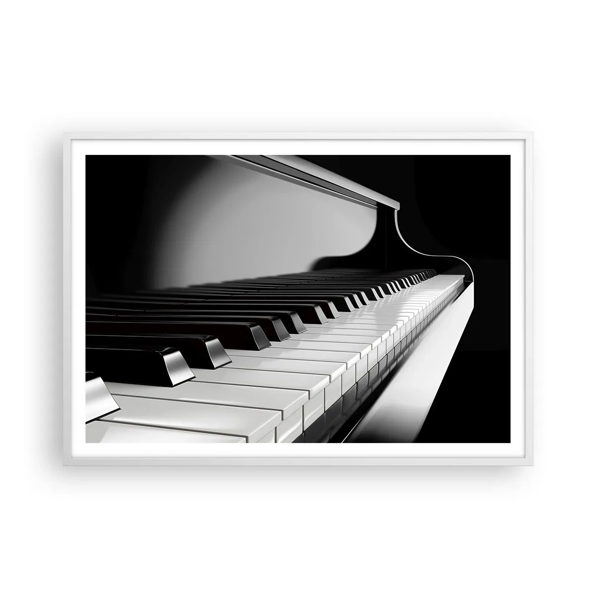 Poster in een witte lijst - Harmonie van vormen en kleuren - 100x70 cm