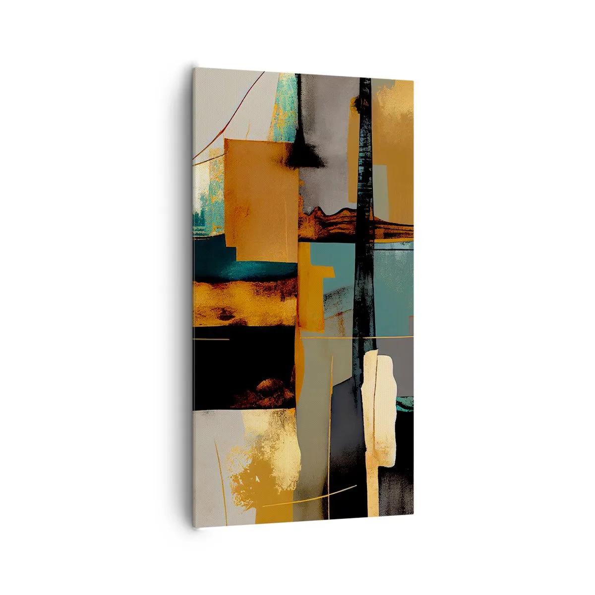 Schilderen op canvas - Abstractie – licht en schaduw - 65x120 cm