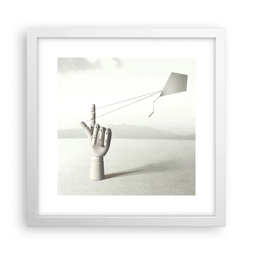Poster in een witte lijst - Krachttest - 30x30 cm