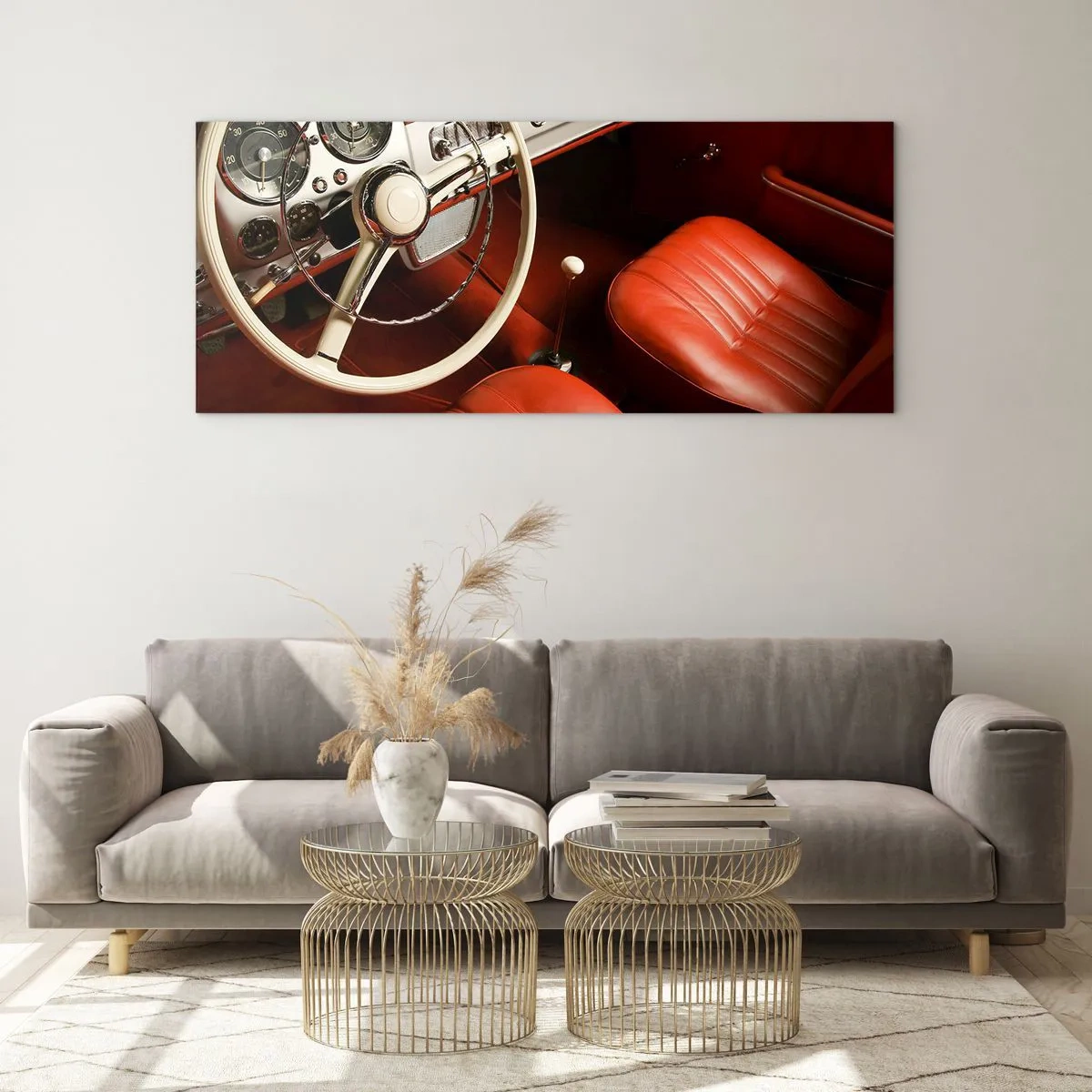 Schilderen op glas - Vintage luxe - 120x50 cm