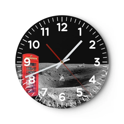 Wandklok - Klok - Een kosmische grap - 40x40 cm
