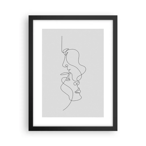 Poster in een zwarte lijst - De hitte van bittere verlangens - 30x40 cm