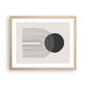 Een poster in een licht eiken lijst - Bibberen en vertrouwen - 50x40 cm