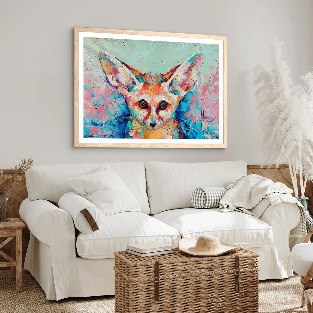 Een poster in een licht eiken lijst - Ben je klaar voor mij? - 70x50 cm