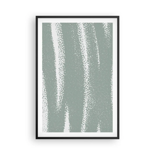 Poster in een zwarte lijst - Abstractie in een winterklimaat - 61x91 cm