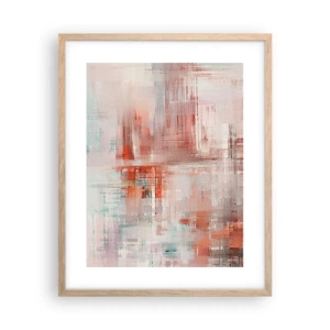 Een poster in een licht eiken lijst - Vaag. Maar roze - 40x50 cm